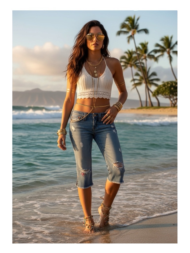 Htf: Y2k True Religion Joey Vintage Bead Cropped Back Flap Jeans Saddleback
